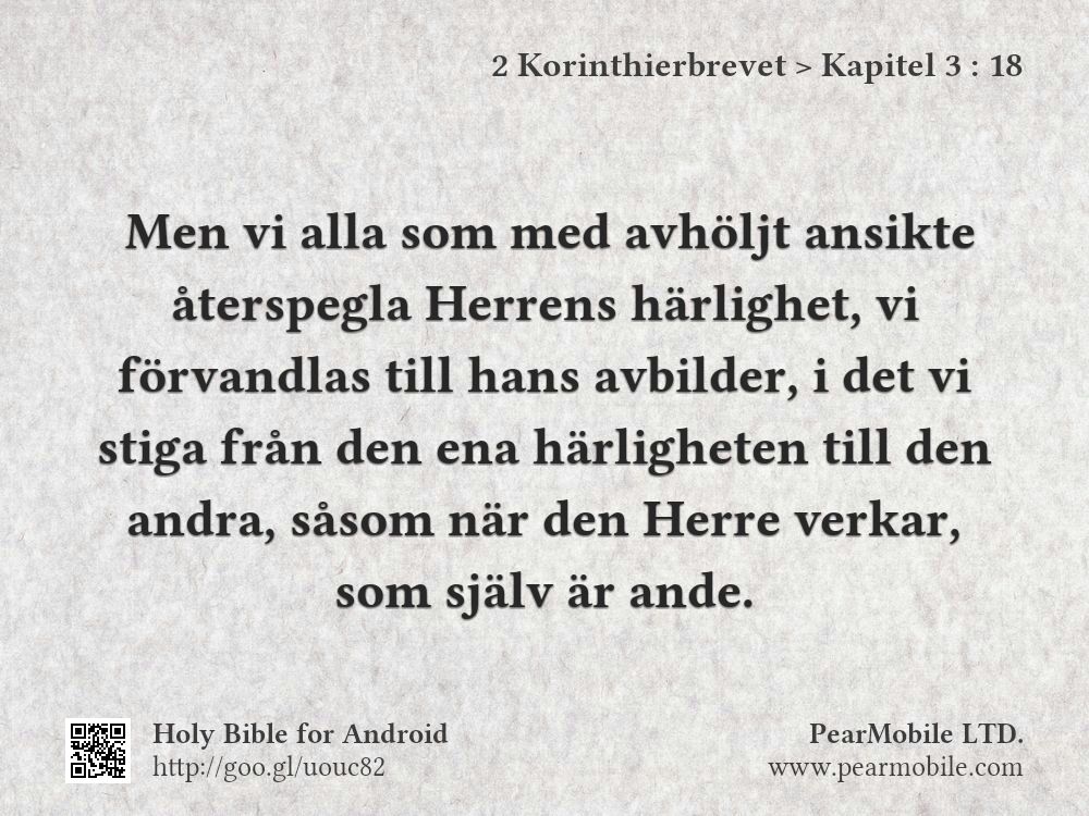 2 Korinthierbrevet, Kapitel 3:18